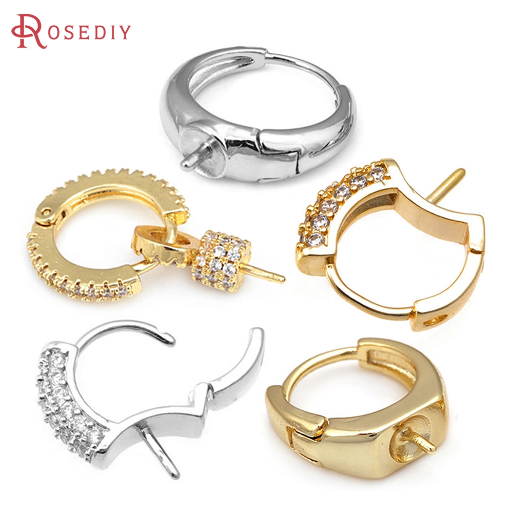Women Accessories Store - 18K Altın Rengi Pirinç, Yarım Delikli