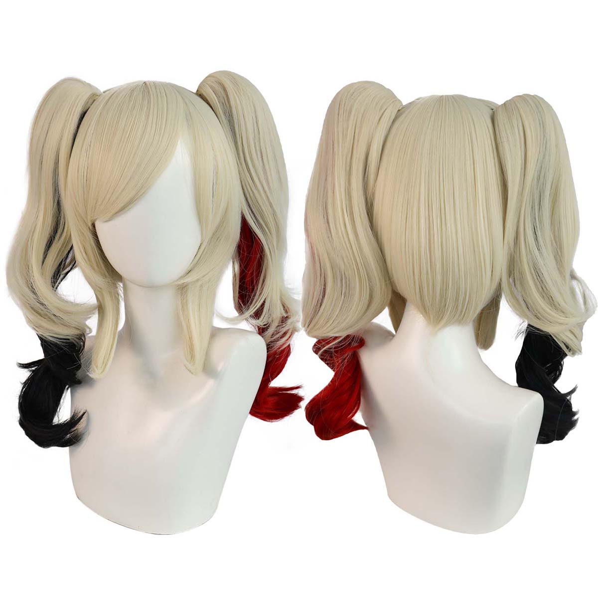 Women'S Harley Quinn Accessories - Harley Quinn Cosplay Peruk Sarı Kırmızı