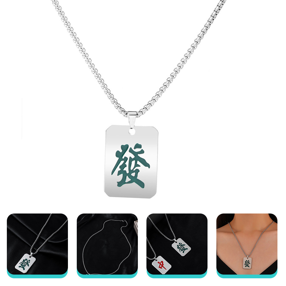 Women Accessories Meaning - Kadınlar için Mahjong Kolye, Alaşımlı Uçucu