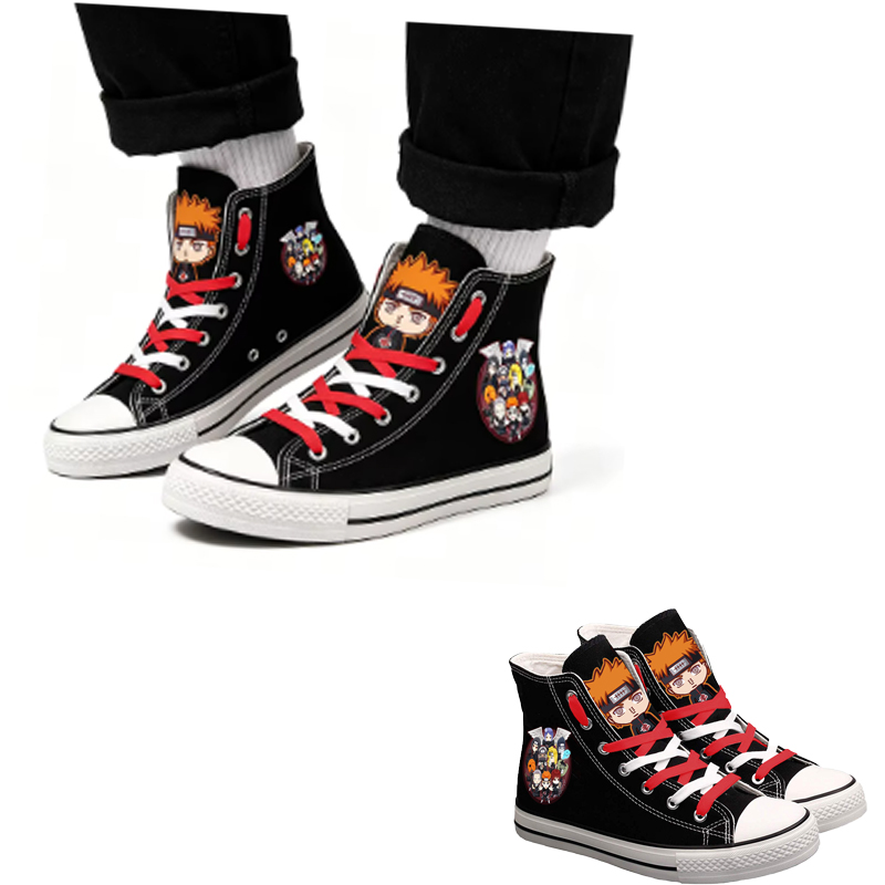 Women'S Accessories Gift Ideas - Naruto Uzumaki Yüksek Top Kanvas Ayakkabılar