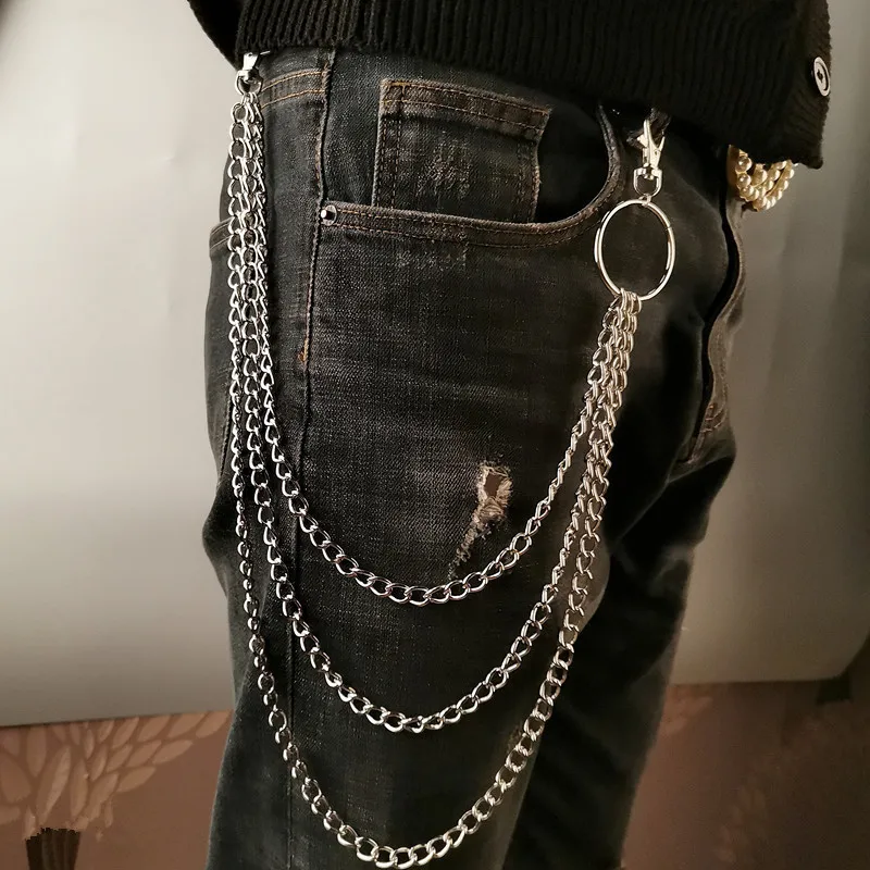 Women Electronic Accessories - Katmanlı Metal Kemer Zinciri Punk Kanca