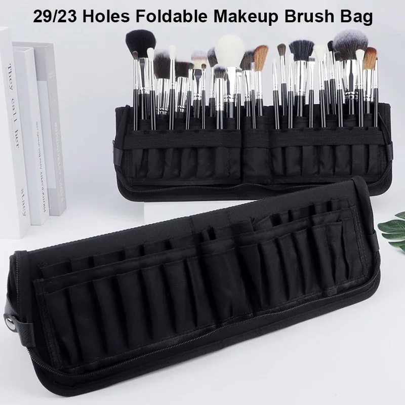 Women Accessories Pouch - 29/23 Delik Katlanabilir Makyaj Fırça Çantası