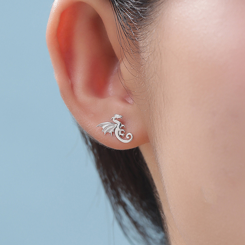 Women'S Accessories Gift Ideas - Niş Tasarım Gümüş Güzel Mini Ejderha
