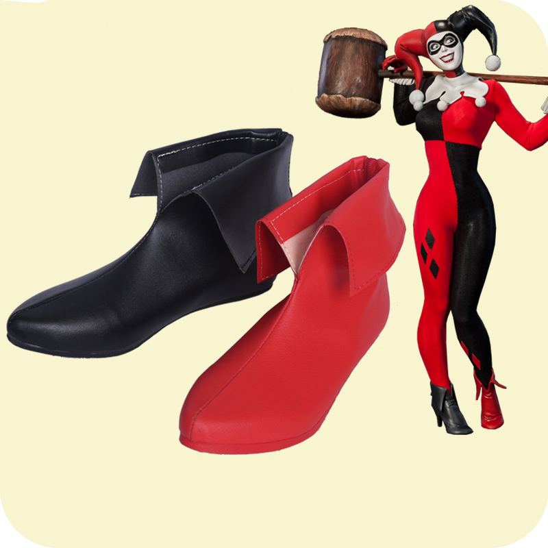 Women'S Harley Quinn Accessories - Arkham şövalye Cosplay Quinn botları kötü