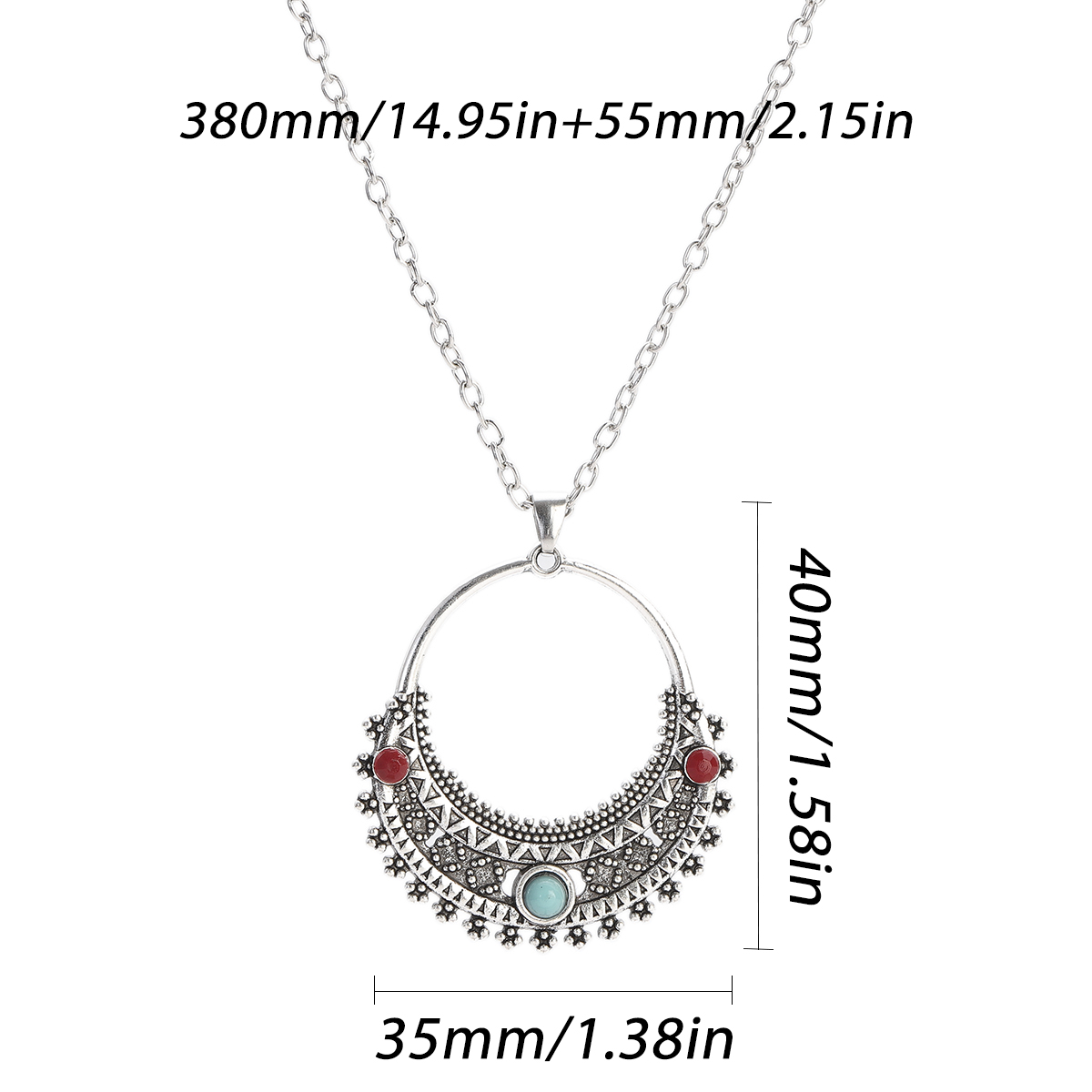 Boho Gümüş Renk Kolye Seti Kad - Women Accessories India incelemesi ve fiyatı
