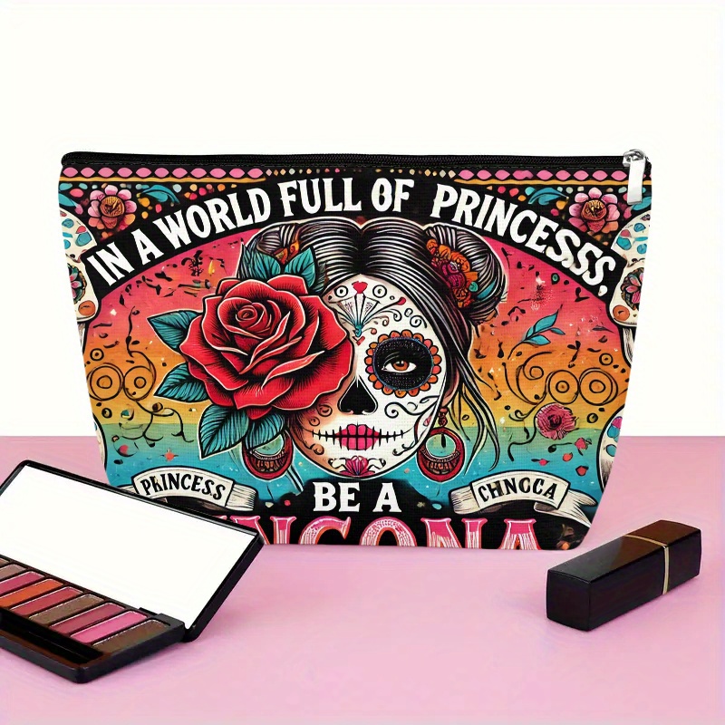 Bir çiçek ve kuru kafa desenli - Women Accessories Pouch incelemesi ve fiyatı